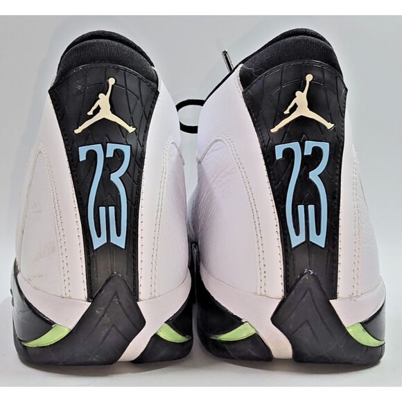 Size 12 - Air Jordan 14 Retro 2016 Oxidized Green 487471-106 White Black Sneaker - Picture 3 of 14
